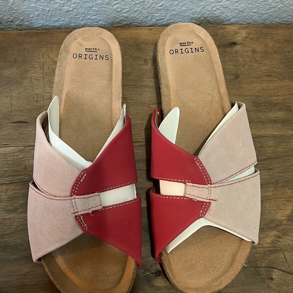 Earth Origins Shoes - Earth Origins size 9W pink leather slide